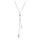 MINET Moderní stříbrný visací náhrdelník s drobnými přívěsky