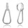 MINET Elegantní stříbrné náušnice