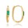MINET Zlaté náušnice se zelenými zirkony Au 585/1000 1,50g