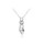 MINET Lesklý stříbrný náhrdelník KOČKA