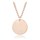 MINET Decentní Rose gold stříbrný náhrdelník s kolečkem