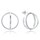 MINET Stříbrné dvojité kruhové geometrické náušnice