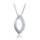 MINET Elegantní stříbrný náhrdelník s bílými zirkony