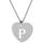 Stříbrný přívěsek srdíčko s písmenem