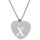 Stříbrný přívěsek srdíčko s písmenem