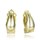 MINET Pozlacené stříbrné náušnice kapky na klipsy pro uši bez dírek