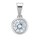 Zlatý 585/1000 přívěsek z bílého zlata se zirkonem 6020Bp