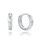 MINET Minimalistické stříbrné náušnice dvojité kroužky