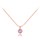 MINET Decentní zlatý rose gold náhrdelník s fialovým zirkonem Au 585/1000 1,60g