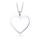 MINET Elegantní stříbrný náhrdelník srdce