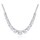 MINET Luxusní stříbrný náhrdelník s bílými zirkony Ag 925/1000 15,85g