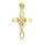 MINET Zlatý přívěsek křížek Au 585/1000 1,60g