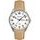 LAVVU Ocelové pánské hodinky BERGEN White / Top Grain Leather se svítícím číselníkem