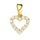 Zlatý 585/1000 přívěs Srdce se zirkony TU-4008