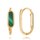 MINET Elegantní zlaté náušnice se zeleným malachitem Au 585/1000 1,70g