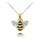 MINET Pozlacený stříbrný náhrdelník VČELKA