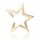 MINET Pozlacená stříbrná záušnice EAR CUFF STAR