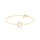 MINET Pozlacený stříbrný náramek KROUŽEK s bílými zirkony
