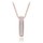 MINET Rose gold stříbrný náhrdelník se zirkonem