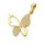 Zlatý 585/1000 přívěsek se zirkony motýl 3998