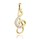 MINET Zlatý přívěs houslový klíč s bílými zirkony Au 585/1000 1,20g