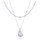 MINET Stříbrný dvojitý náhrdelník kapka