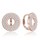 MINET Luxusní rose gold kruhové stříbrné 925/1000 náušnice s bílými zirkony JMAS0314RE00
