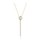 MINET Pozlacený stříbrný náhrdelník s tyčkami a bílými zirkony