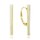 MINET Elegantní pozlacené stříbrné náušnice tyčky