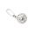 Zlatý 585/1000 přívěsek z bílého zlata se zirkony kulička 30284