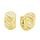 Zlaté 585/1000 náušnice tříbarevné s gravírováním klapkové TU-3020