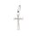 Zlatý 585/1000 přívěsek z bílého zlata křížek 0097