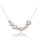 MINET Elegantní stříbrný náhrdelník se stříbrnými a Rosegold kuličkami