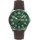 LAVVU Ocelové pánské hodinky BERGEN Green se svítícími čísly LWM0147