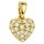 Zlatý 585/1000 přívěs Srdce se zirkony TU-4005