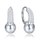 MINET Elegantní stříbrné náušnice se zirkony