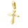 Zlatý 585/1000 přívěsek se zirkonem křížek 3790
