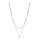 MINET Dvojitý stříbrný náhrdelník s bílým zirkonem