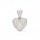 Zlatý 585/1000 přívěs srdce z bílého zlata s brilianty 387.0092 0,19ct