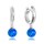 MINET Stříbrné náušnice s modrými opálky