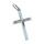 Zlatý 585/1000 přívěsek z bílého zlata kříž 30246