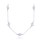 MINET Stříbrný náhrdelník s bílými zirkony