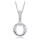 MINET Elegantní stříbrný náhrdelník se zirkonem