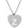 Stříbrný přívěsek srdíčko s písmenem