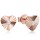 MINET Decentní rosegold stříbrné 925/1000 náušnice srdíčka se zirkony JMAS0325RE00