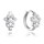MINET Stříbrné náušnice TLAPKY s bílými zirkony