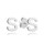 MINET Stříbrné náušnice písmeno "S"