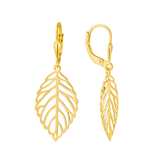 Zlaté visací náušnice klapkové