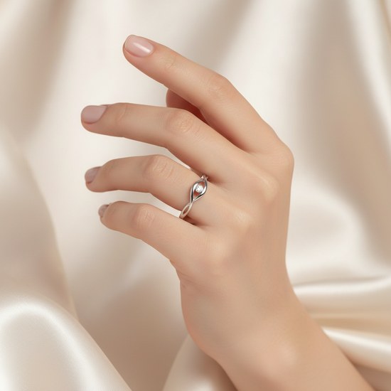 Zlatý 585/1000 prsten z bílého zlata se zirkonem 5035B