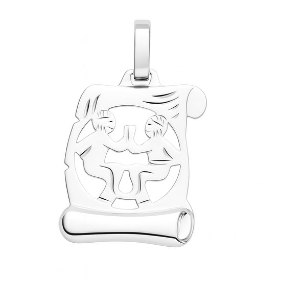 Zlatý přívěsek z bílého zlata zvěrokruh Blíženci